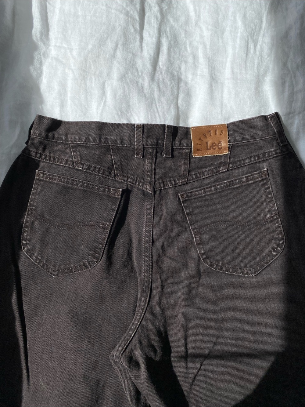 Lee Riveted Dark Brown Jeans - Picture 4 of 5